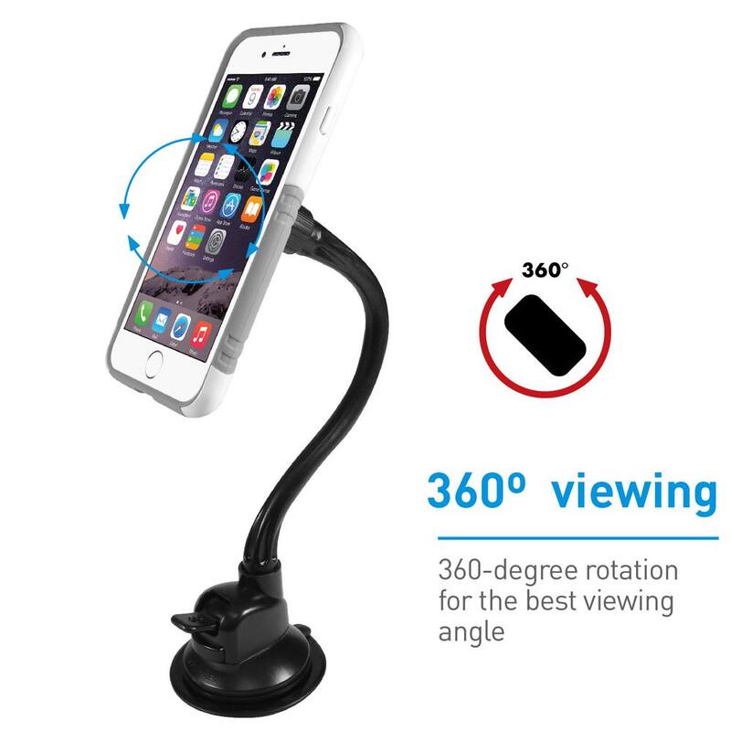 Macally Car Magnet Mount for Vehicle with Extended Arm - MGripMagXL