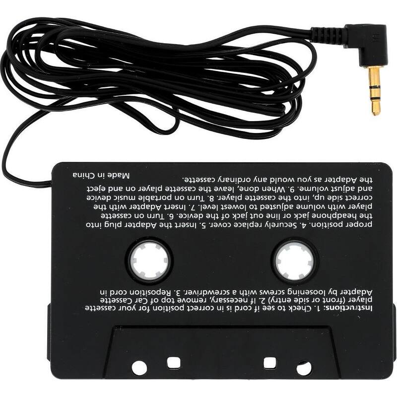 Zenith Car Cassette Adapter in Black - AA1001CA