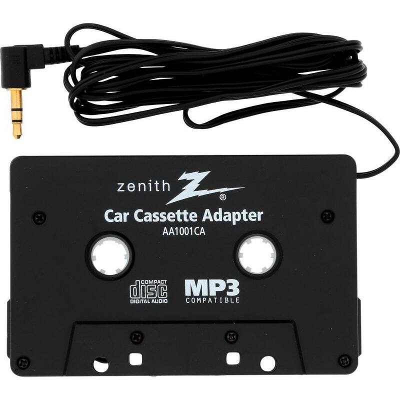 Zenith Car Cassette Adapter in Black - AA1001CA