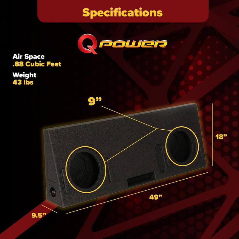 Q POWER Dual 10 in. Ported Sub Enclosure for Toyota Tundra Crew Maximum - QBTUNDRA14210