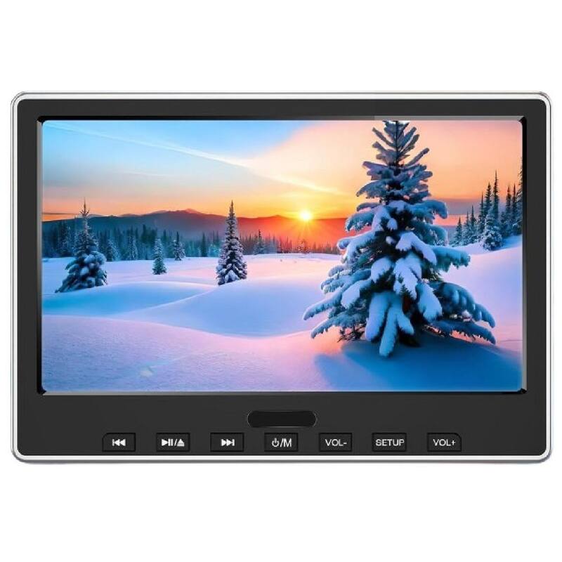 Etokfoks 10.1 in. Car DVD Player with Headrest Mount with Headphone Suction-Type Disc in HDMI Input Support USB/SD Card AV In/Out - MLSA04-3LT230