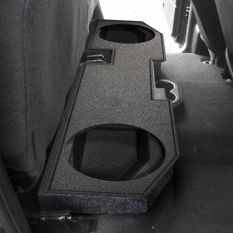 Q POWER Dodge Ram Quad Cab '02-Newer Dual 12 in. Subwoofer Box Sub Enclosure - QBOMB-DODGE12-4DR