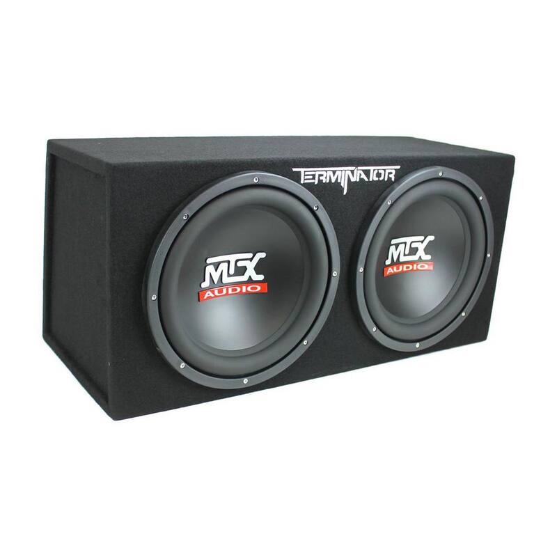 Unbranded 12 in. Subwoofer (2-Pack) plus Monoblock Amplifier (2-Pack) plus Amp Wire Kit - 2 x TNE212D + 2 x AC15001M + AKS8