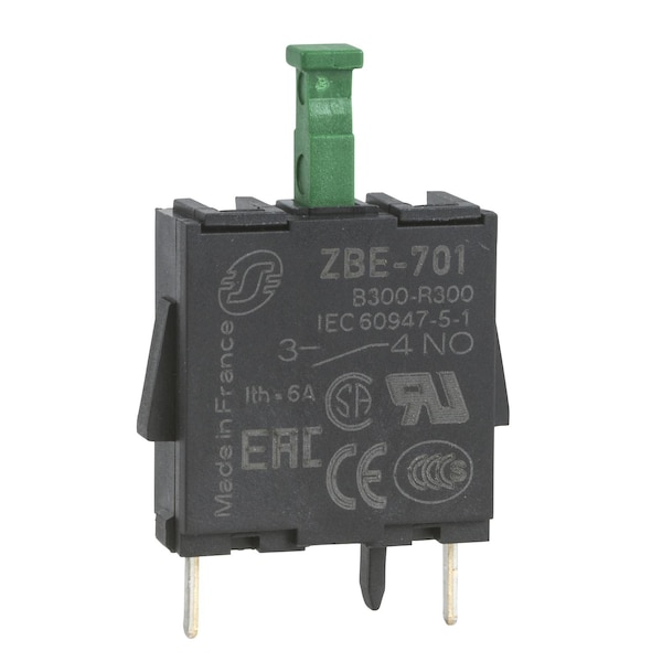 Bloque de contacto único Schneider Electric, Harmony XB4, aleación de plata, pines para placa de circuito impreso, 1NC - ZBE701