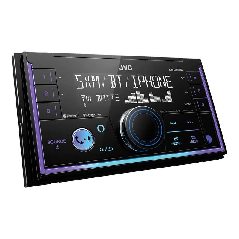 JVC Car In-Dash Unit, Double-DIN Digital Receiver with Alexa Built-in and SiriusXM Ready - KW-X850BTS