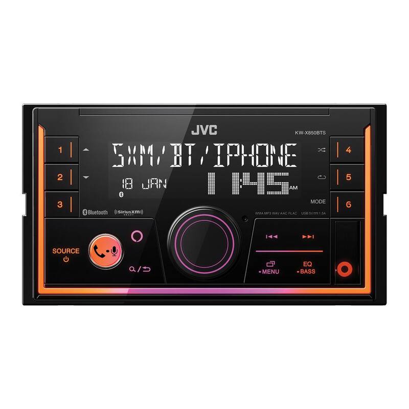 JVC Car In-Dash Unit, Double-DIN Digital Receiver with Alexa Built-in and SiriusXM Ready - KW-X850BTS