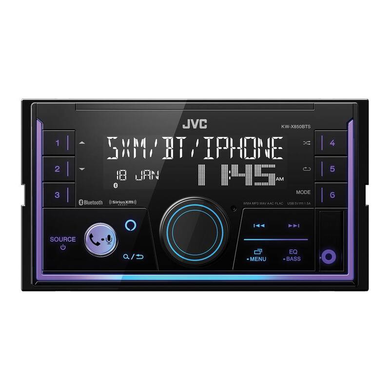 JVC Car In-Dash Unit, Double-DIN Digital Receiver with Alexa Built-in and SiriusXM Ready - KW-X850BTS