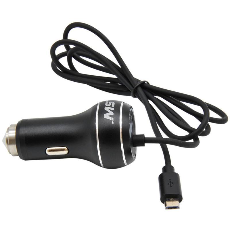 MobileSpec 12-Volt/DC 2.4 Amp USB Charger with Micro USB Cable in Black - MBS03120