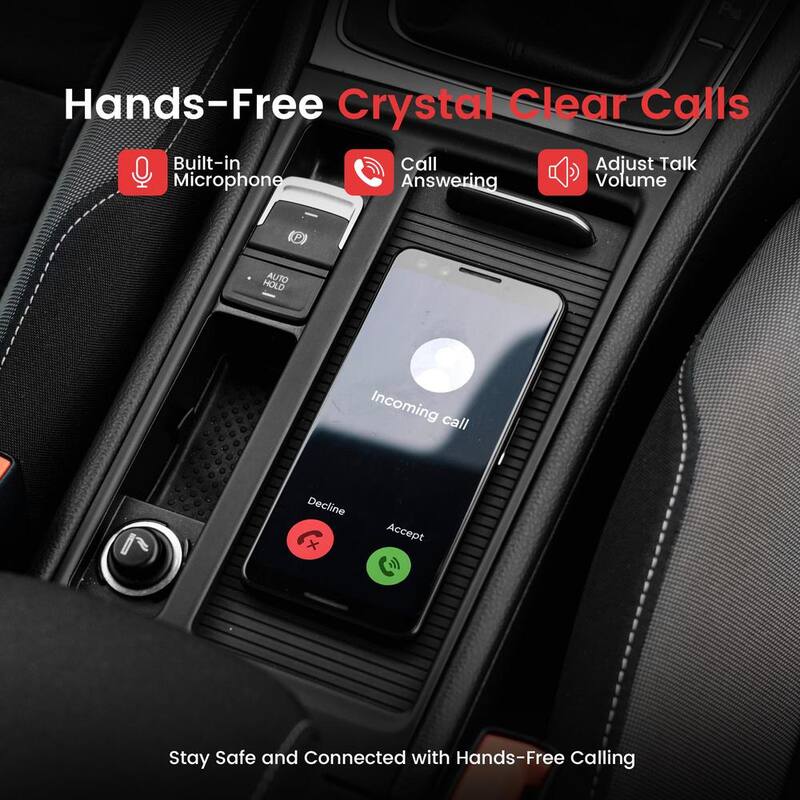 Etokfoks 12v Single DIN Style Boat In dash Bluetooth Stereo Radio Receiver System Remote Control with Built-in Mic Digital LCD. - MLSA04-4LT117