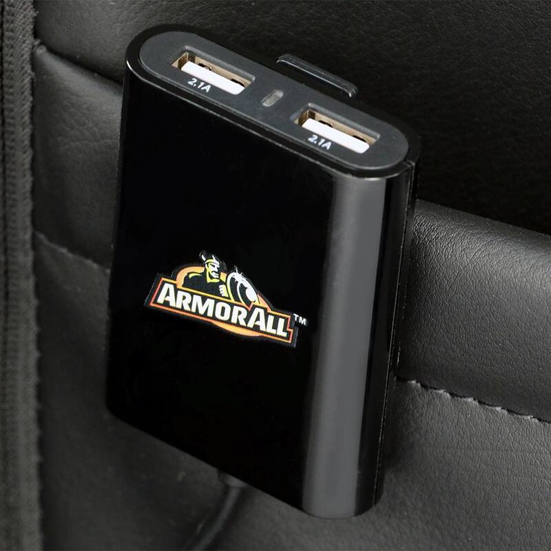 Armor All 4 Port Car Charger with Hub - ACC8-1006-BLK