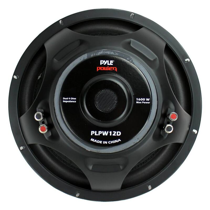 Pyle 12 in. 1600-Watt 4Ohm DVC Black Car Stereo Audio Power Subwoofer Dual Coil (3-Pack) - 3 x PLPW12D