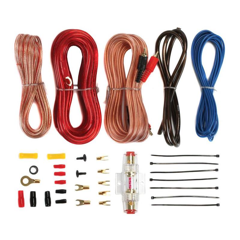 Crunch PX-1000.2 2 Channel 1000-Watt Car Stereo Amplifier Plus Amp Wiring Kit (2-Pack) - 2 x PX-1000.2 + 2 x AKS8