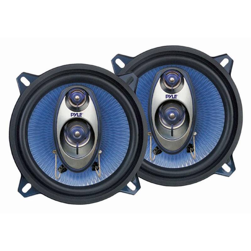 Pyle 6.5 in. 360-Watt 3-Way Plus 5.25 in. 200-Watt Car Audio Coaxial Speakers - PL63BL + PL53BL