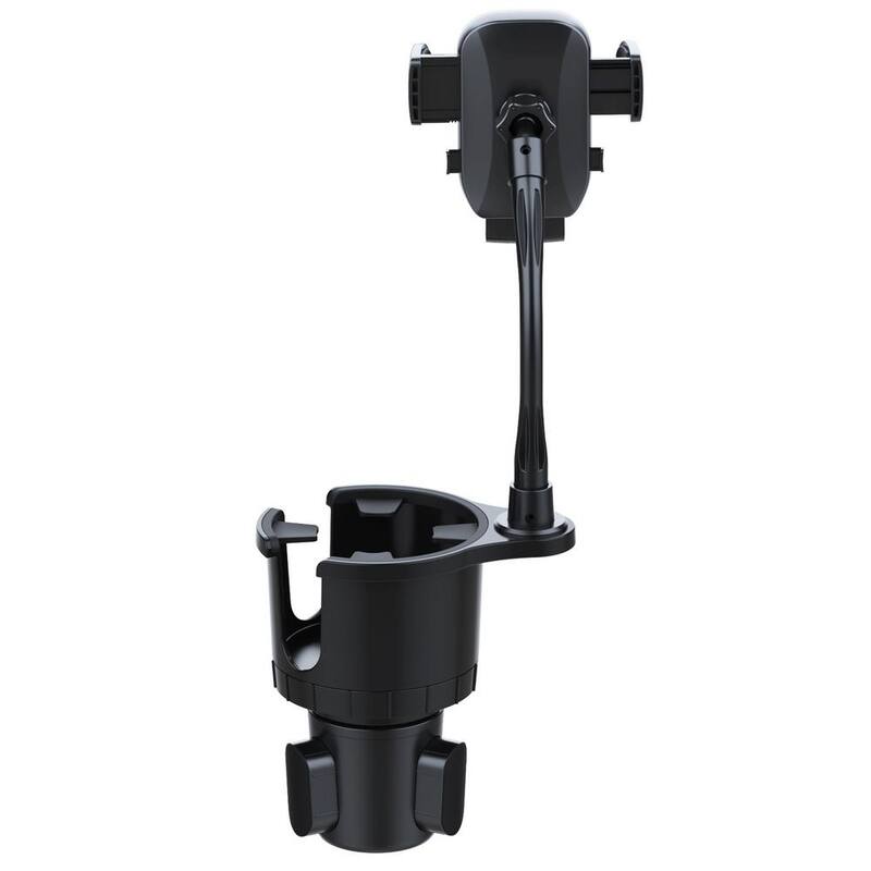 Lukyamzn 2-in-1 Car Cup Phone Holder Automotive Drink Holder with 360° Rotating Gooseneck Phone Mount Fit for Most Phones & Cups - SA2127B003