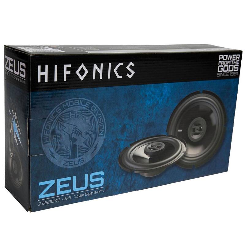 MAXXSONICS Hifonics Zeus 6.5 in. 3 Way 300-Watt Shallow Coaxial Speakers (4-Pack) - 2 x ZS-65CXS