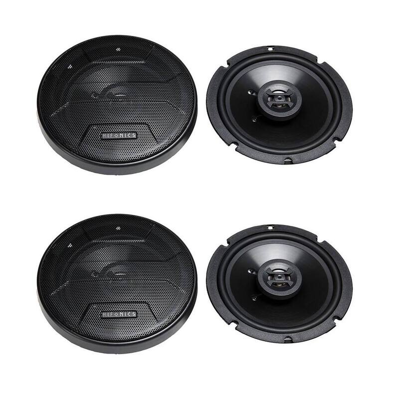 MAXXSONICS Hifonics Zeus 6.5 in. 3 Way 300-Watt Shallow Coaxial Speakers (4-Pack) - 2 x ZS-65CXS