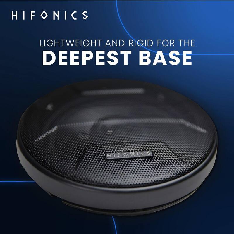 MAXXSONICS Hifonics Zeus 6.5 in. 3 Way 300-Watt Shallow Coaxial Speakers (4-Pack) - 2 x ZS-65CXS