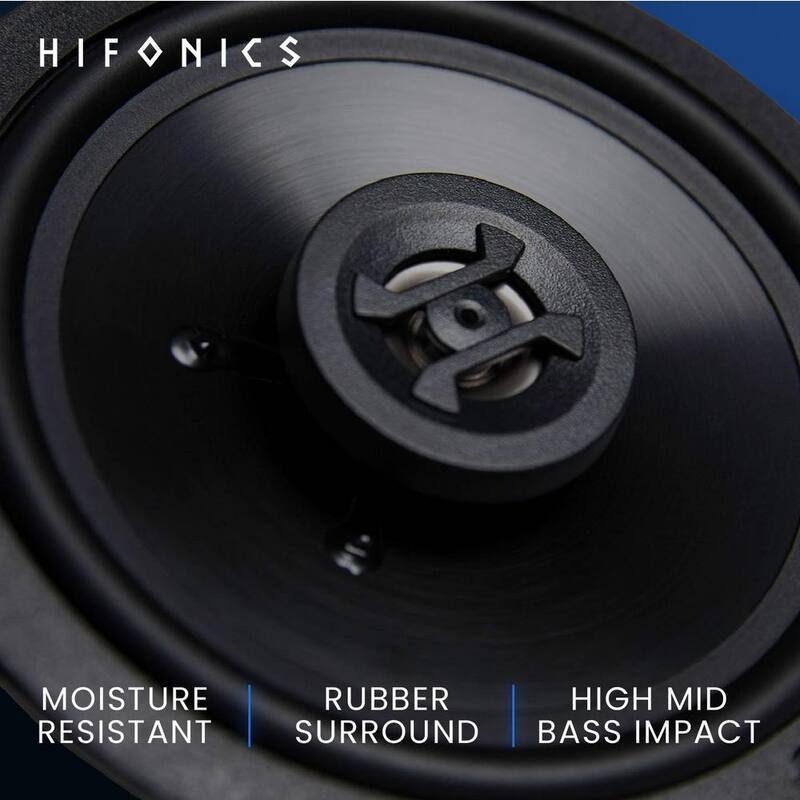 MAXXSONICS Hifonics Zeus 6.5 in. 3 Way 300-Watt Shallow Coaxial Speakers (4-Pack) - 2 x ZS-65CXS