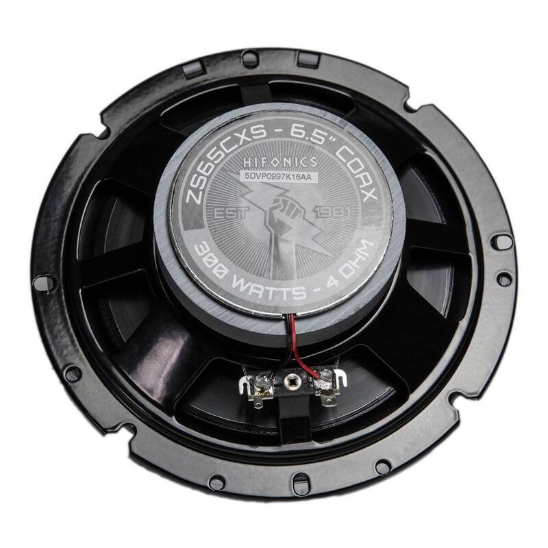 MAXXSONICS Hifonics Zeus 6.5 in. 3 Way 300-Watt Shallow Coaxial Speakers (4-Pack) - 2 x ZS-65CXS