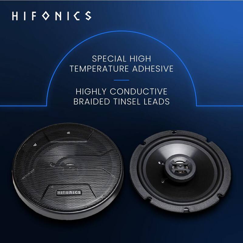 MAXXSONICS Hifonics Zeus 6.5 in. 3 Way 300-Watt Shallow Coaxial Speakers (4-Pack) - 2 x ZS-65CXS