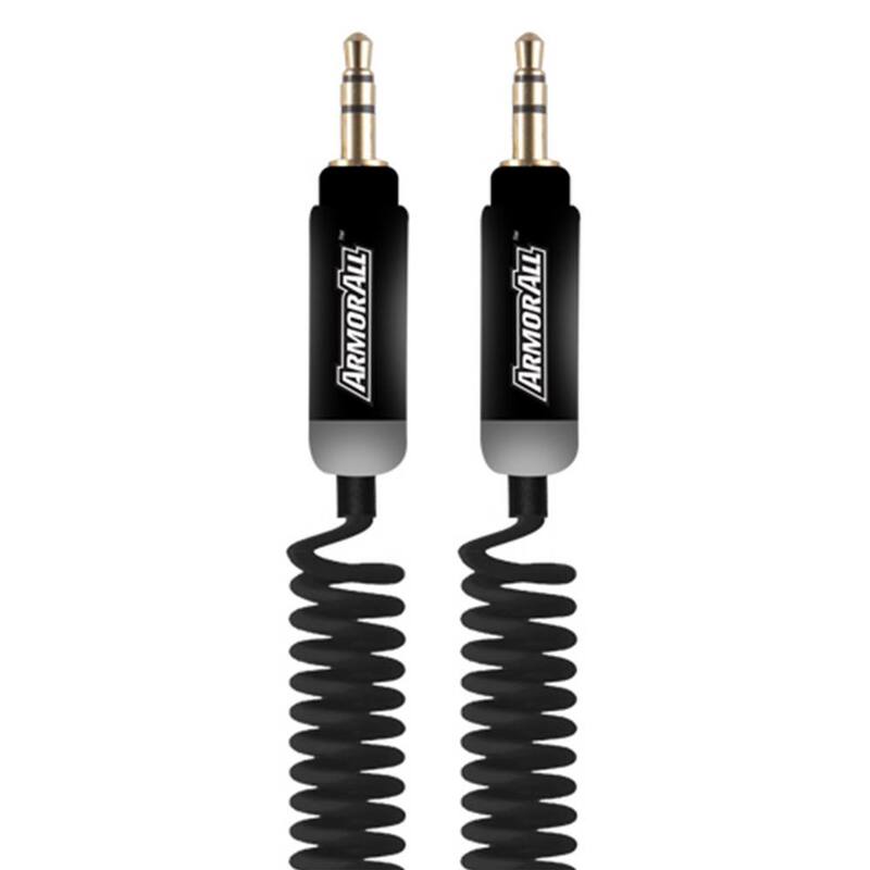 Armor All 4 ft. Flexible Auxiliary Cable, Connect Devices To Your Home/Car Stereo Systems - AAC9-0107-BLK
