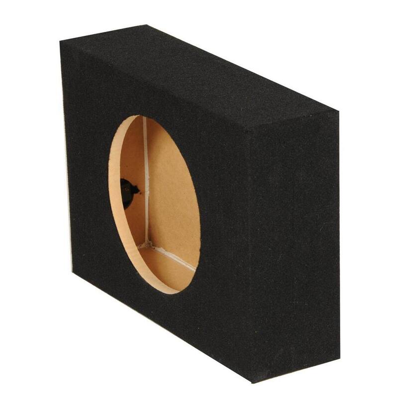 Q POWER 10 in. Sealed Truck Subwoofer Box, 18.25 in. x 14.5 in. x 5.25 in. - SHALLOW-SINGLE10
