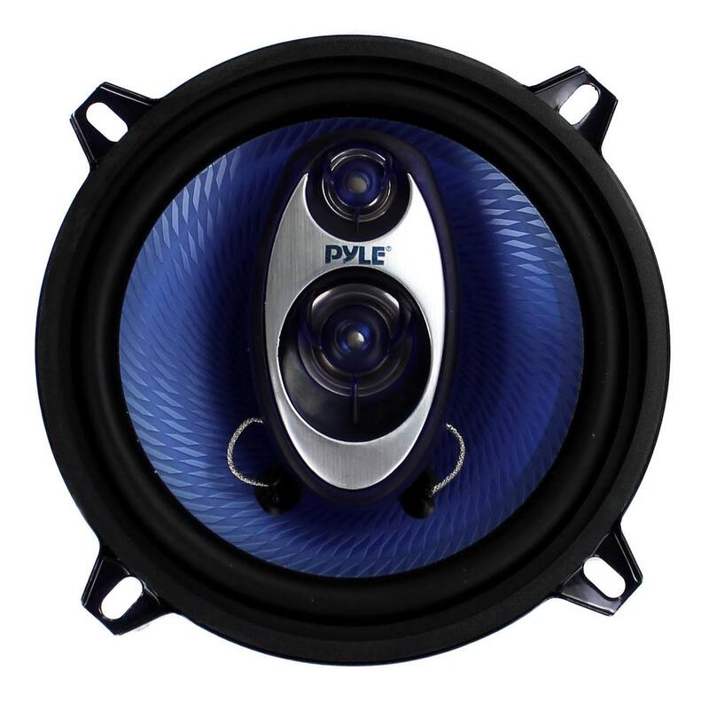 PYLE 5.25 in. 200-Watt 3-Way Car Audio Triaxial Speakers Stereo Blue (Pair) - PL53BL
