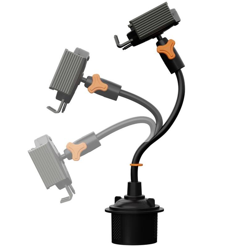 Armor All Cupholder Phone Charging Bundle, Adjustable Gooseneck and Car Charger 3.1 Amp - ECOM-1003-ORG