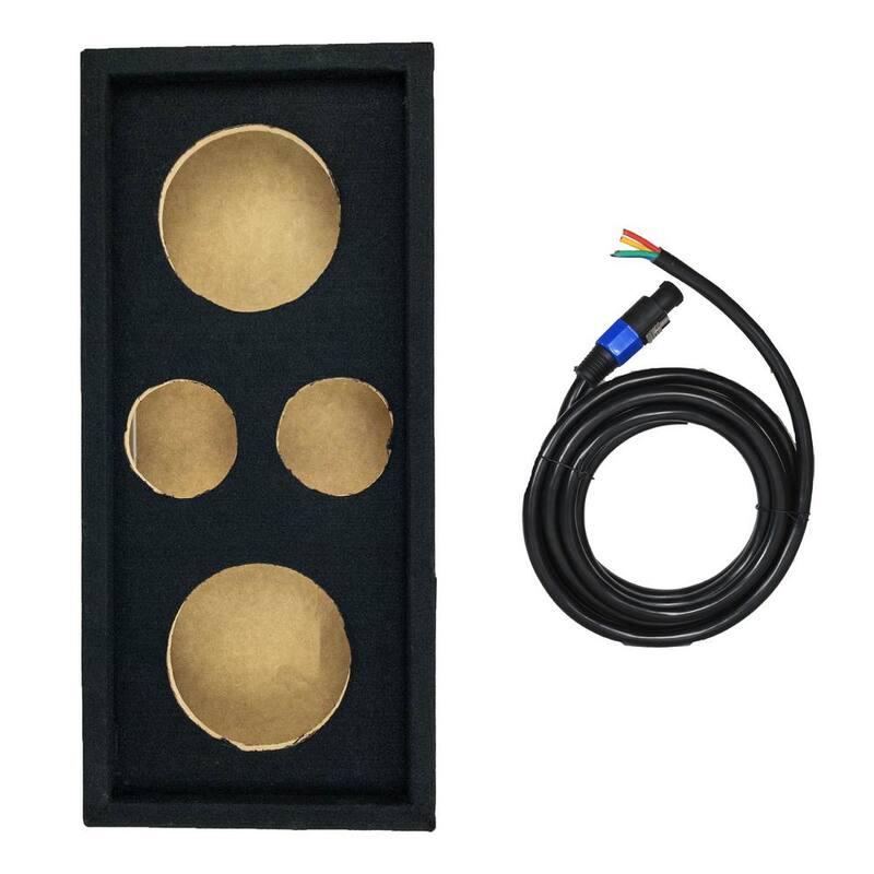 Q POWER Car Audio Subwoofer Enclosure Box Chuchero For 8 in. Mids and 3 in. Tweeters - CH102S