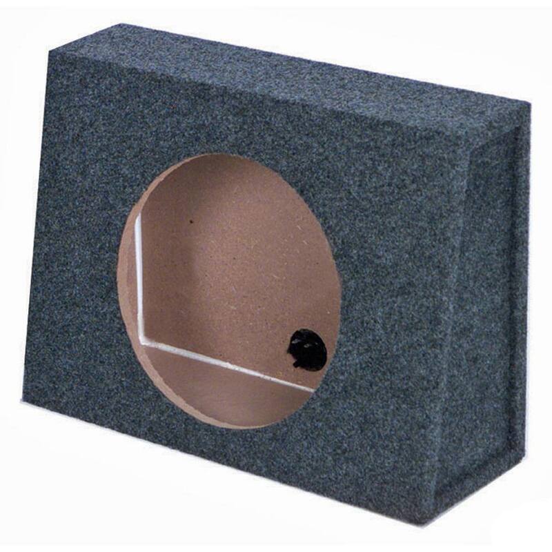 Q POWER 12 in. Sealed Slim Shallow Truck Subwooofer Box Enclosure - TW12-SINGLE