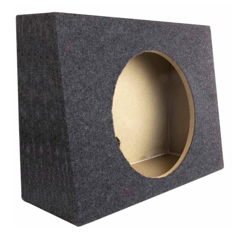 Q POWER 12 in. Sealed Slim Shallow Truck Subwooofer Box Enclosure - TW12-SINGLE