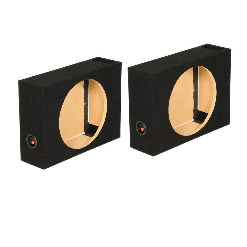 Q POWER 10 in. Vented Shallow Subwoofer Sub Box Enclosure (2-Pack) - 2 x SHALLOW110-VENTED