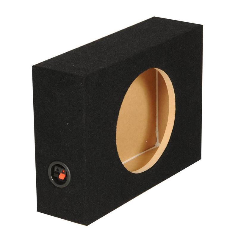 Q POWER Q-Power 18.25 in. x 13.25 in. x 5.25 in. Shallow Single 12 in. Sealed Truck Subwoofer Sub Box - SHALLOW-SINGLE12