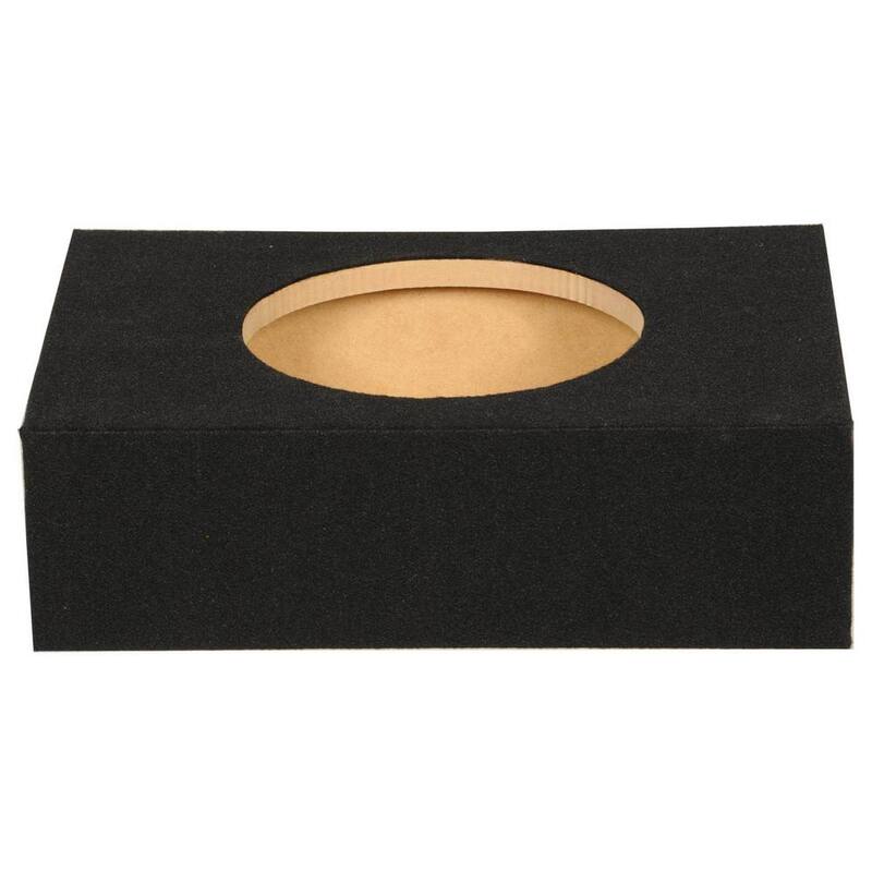 Q POWER Q-Power 18.25 in. x 13.25 in. x 5.25 in. Shallow Single 12 in. Sealed Truck Subwoofer Sub Box - SHALLOW-SINGLE12