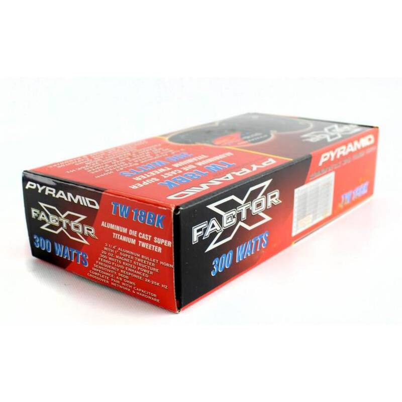 Unbranded Pyramid Pro 3.25 in. 600-Watt Car Titanium Super Car/Home DJ Horns/Tweeters (4) - 2 x TW18BK