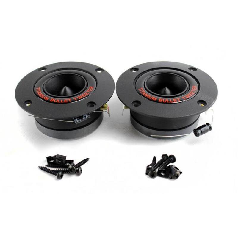 Unbranded Pyramid Pro 3.25 in. 600-Watt Car Titanium Super Car/Home DJ Horns/Tweeters (4) - 2 x TW18BK
