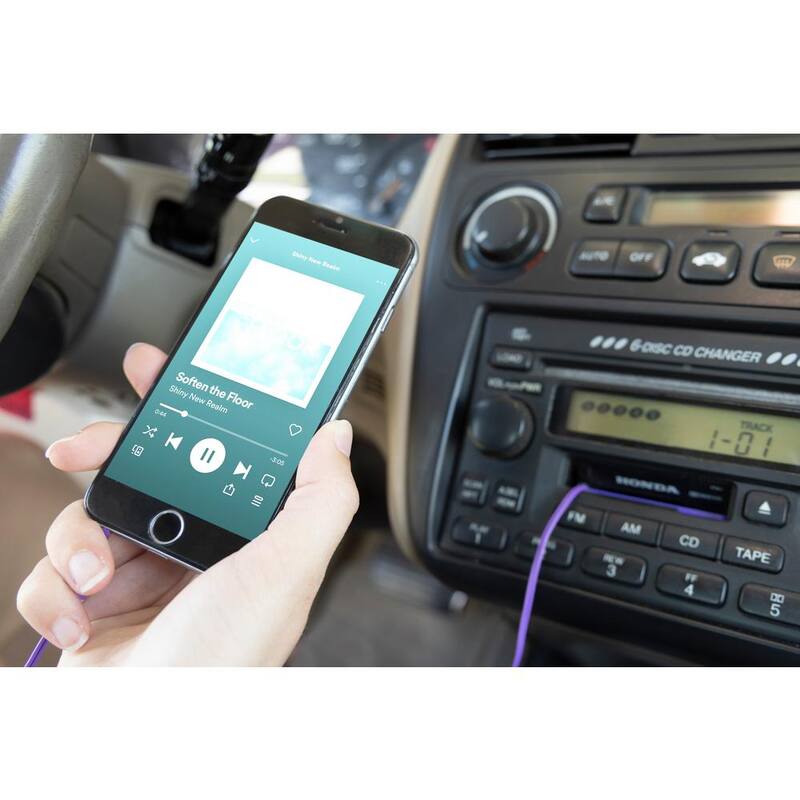 Uber Universal 3.5mm Audio Adapter, Car Cassette to Headphone Jack in Purple - 13191999