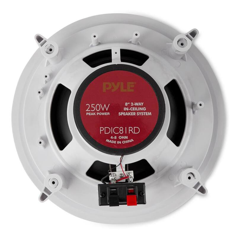 Pyle 8" Round Flush Mount Wall/Ceiling Home Speakers, 250W each, 4 pack - 2 x PDIC81RD