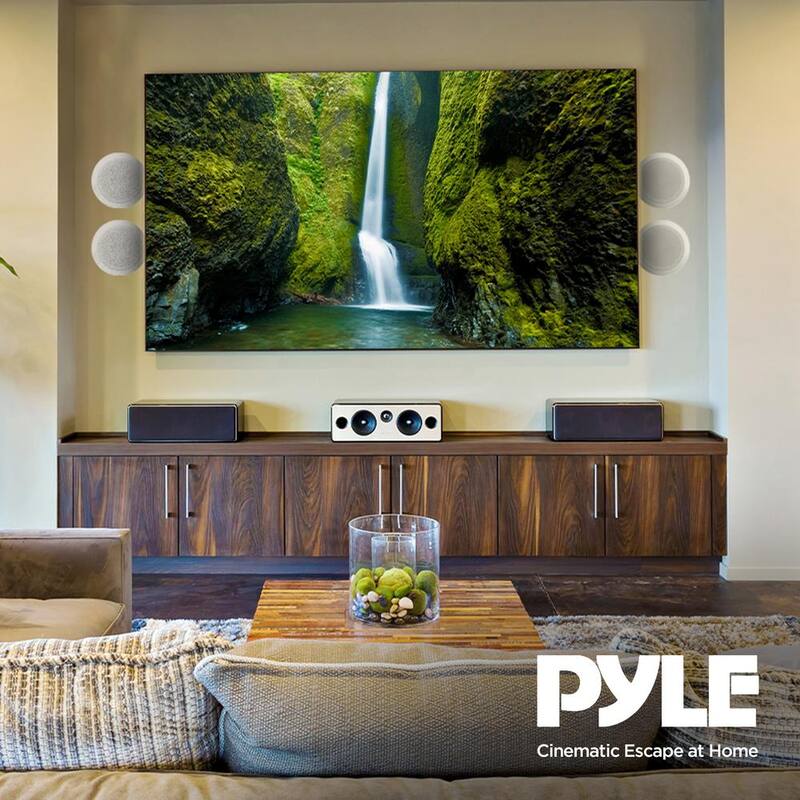 Pyle 8" Round Flush Mount Wall/Ceiling Home Speakers, 250W each, 4 pack - 2 x PDIC81RD