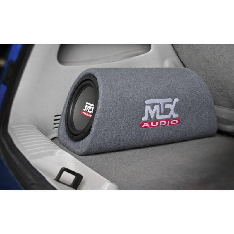 MTX AUDIO MTX AUDIO RT8PT 8 in. 240-Watt Car Loaded Subwoofer Enclosure Amplified Tube Box Vented - RT8PT