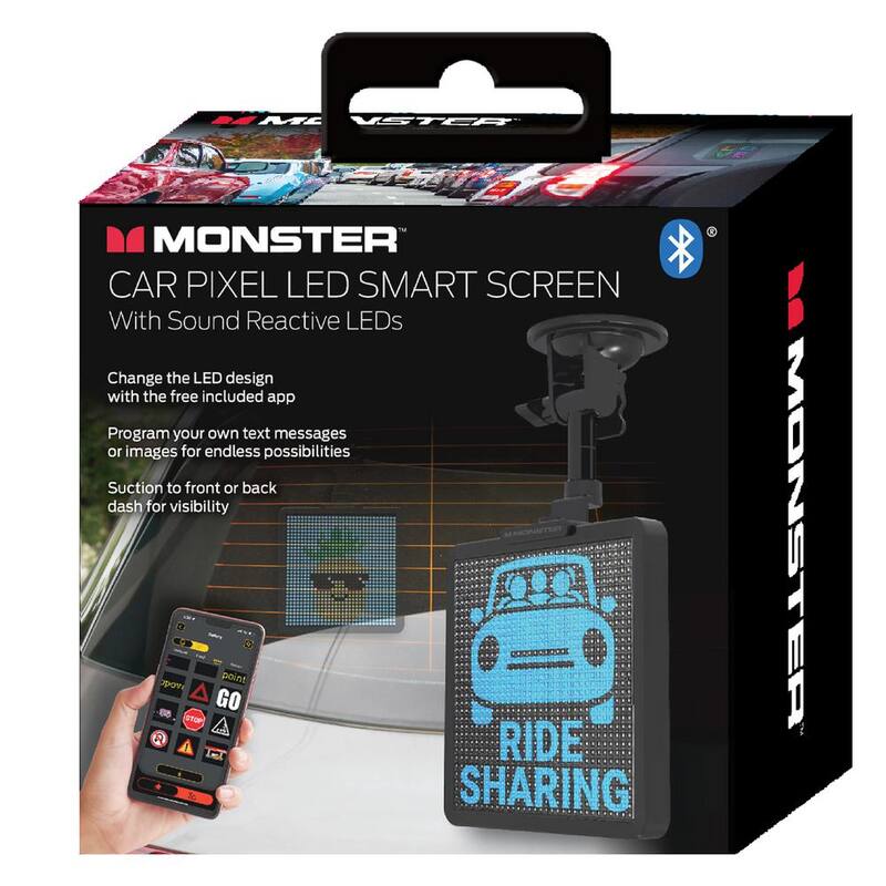 Monster LED Smart Car Pixel Smart Screen with Sound Reactive Mobile App - MAM7-1001-ICM