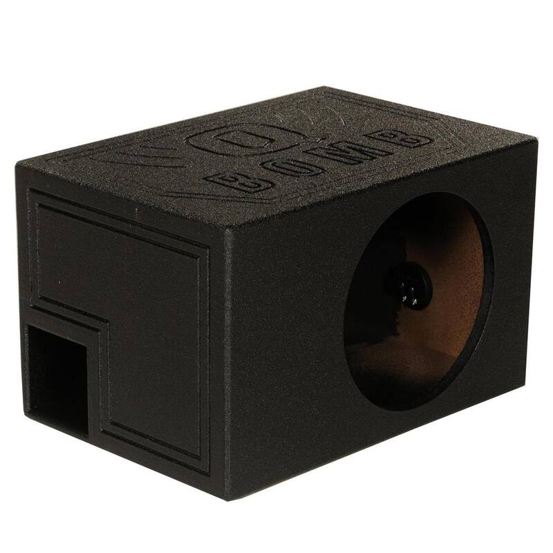 Q POWER 10VL Single 10 in. Vented Ported Car Subwoofer Sub Box Enclosure - QBOMB10VL-SINGLE