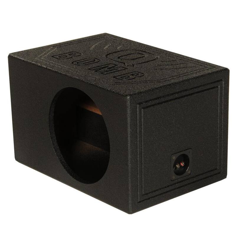 Q POWER 10VL Single 10 in. Vented Ported Car Subwoofer Sub Box Enclosure - QBOMB10VL-SINGLE