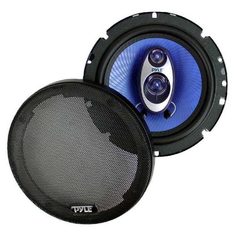 Unbranded 6.5 in. 360-Watt 3-Way Car Audio Coaxial Speakers Pair Blue - PL63BL