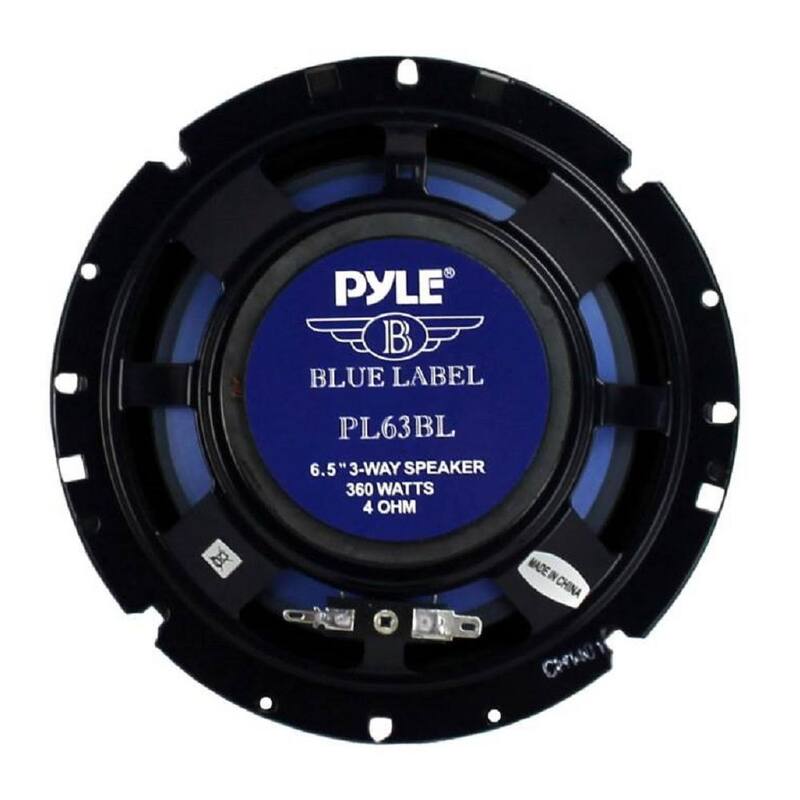 Unbranded 6.5 in. 360-Watt 3-Way Car Audio Coaxial Speakers Pair Blue - PL63BL