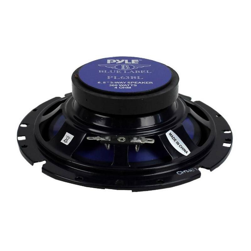 Unbranded 6.5 in. 360-Watt 3-Way Car Audio Coaxial Speakers Pair Blue - PL63BL