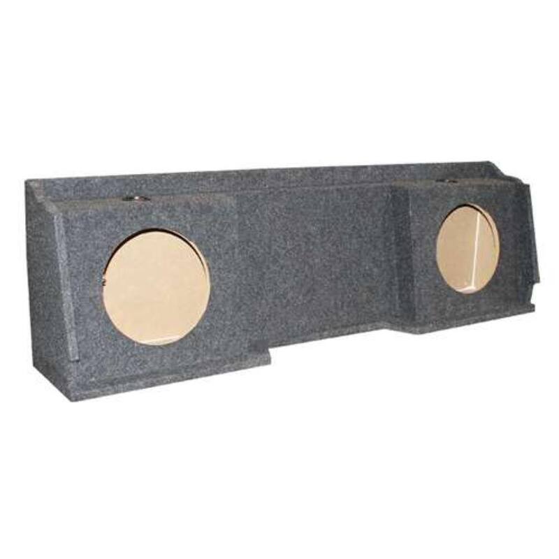 Q POWER GMC Chevy Silverado Ext Cab '99-06 Dual Underseat Two 12 in. Subwoofer Box - QGMC12DF