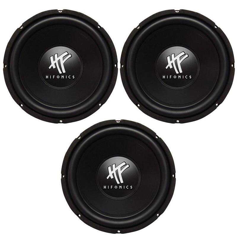 HIFONICS 12 in. 800-Watt 4-Ohm DVC Car Audio Subwoofer Power Bass Sub (3-Pack) - 3 x HFX12D4