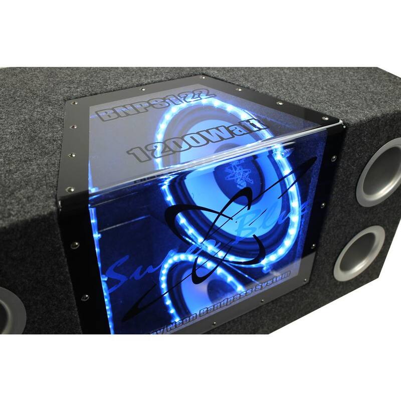 Unbranded 10 in. 1000-Watt Car Subs Box Subwoofers Bandpass Plus 1000-Watt 2-Channel Amp - BNPS102 + PX-1000.2