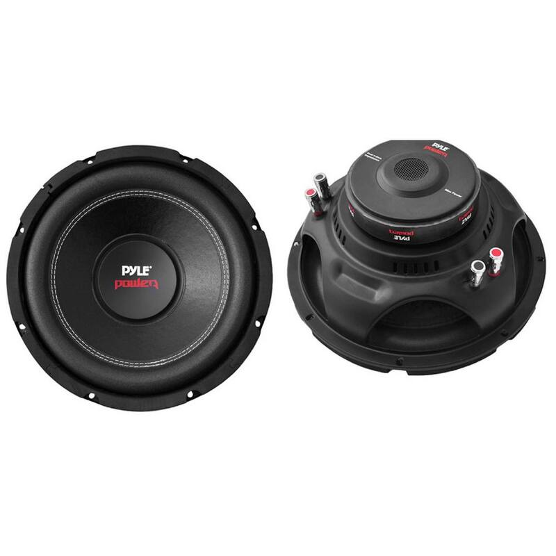 Pyle Two 10 in. 2000-Watt Car Subwoofer Audio Power Subs Woofers DVC 4 Ohm Black - 2 x PLPW10D